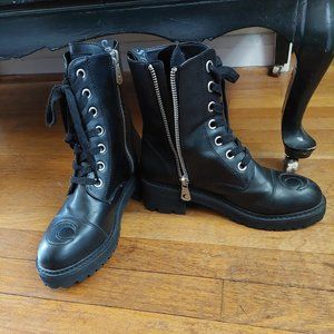 Killstar Crescent Moon Zip Up Boots
